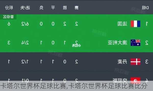卡塔尔世界杯足球比赛,卡塔尔世界杯足球比赛比分