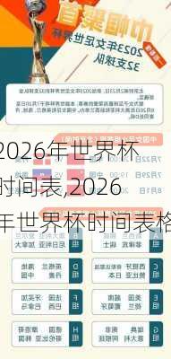 2026年世界杯时间表,2026年世界杯时间表格