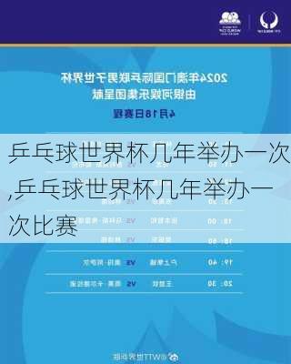 乒乓球世界杯几年举办一次,乒乓球世界杯几年举办一次比赛