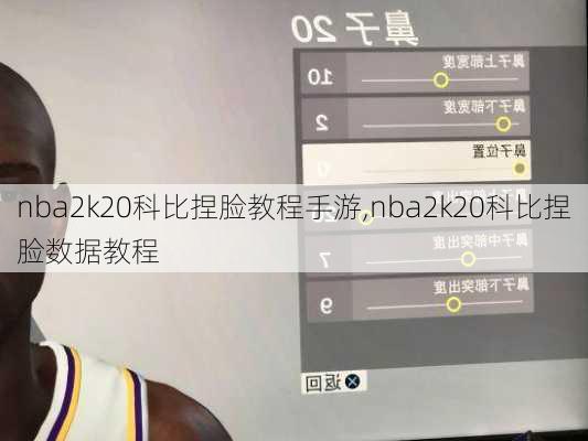 nba2k20科比捏脸教程手游,nba2k20科比捏脸数据教程