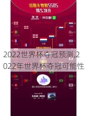 2022世界杯夺冠预测,2022年世界杯夺冠可能性