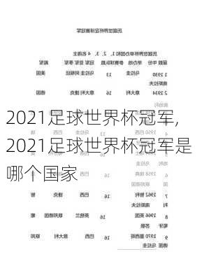 2021足球世界杯冠军,2021足球世界杯冠军是哪个国家