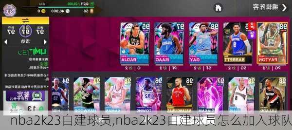 nba2k23自建球员,nba2k23自建球员怎么加入球队