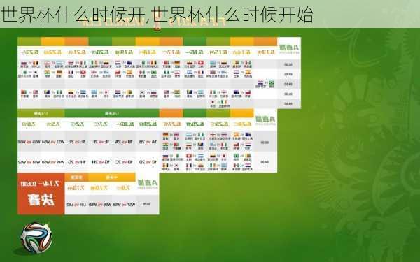 世界杯什么时候开,世界杯什么时候开始