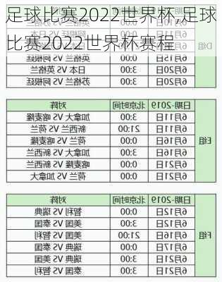 足球比赛2022世界杯,足球比赛2022世界杯赛程