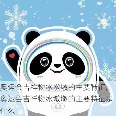 奥运会吉祥物冰墩墩的主要特征,奥运会吉祥物冰墩墩的主要特征是什么