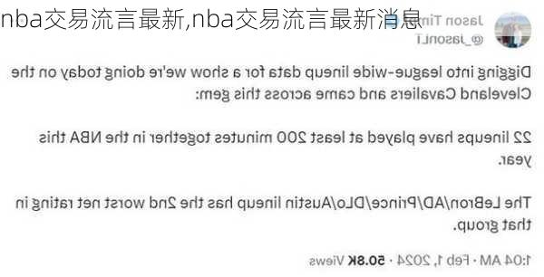 nba交易流言最新,nba交易流言最新消息