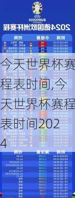 今天世界杯赛程表时间,今天世界杯赛程表时间2024