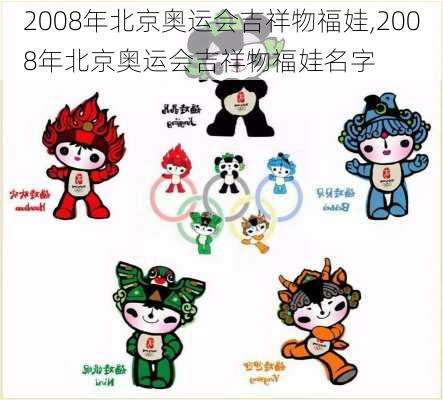 2008年北京奥运会吉祥物福娃,2008年北京奥运会吉祥物福娃名字