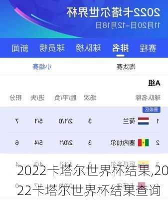 2022卡塔尔世界杯结果,2022卡塔尔世界杯结果查询