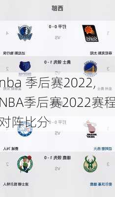 nba 季后赛2022,NBA季后赛2022赛程对阵比分