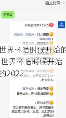 世界杯啥时候开始的,世界杯啥时候开始的2022