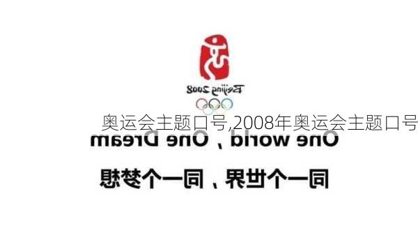 奥运会主题口号,2008年奥运会主题口号