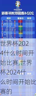 世界杯2024什么时间开始比赛,世界杯2024什么时间开始比赛的