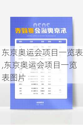 东京奥运会项目一览表,东京奥运会项目一览表图片