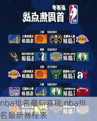 nba排名最新赛程,nba排名最新赛程表