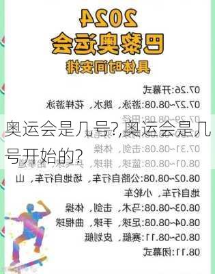 奥运会是几号?,奥运会是几号开始的?