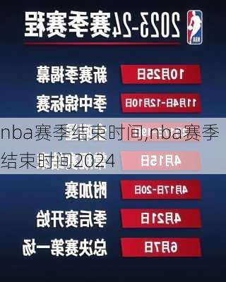 nba赛季结束时间,nba赛季结束时间2024