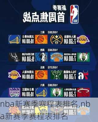 nba新赛季赛程表排名,nba新赛季赛程表排名