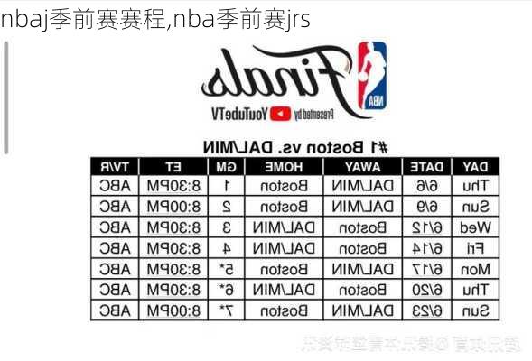 nbaj季前赛赛程,nba季前赛jrs