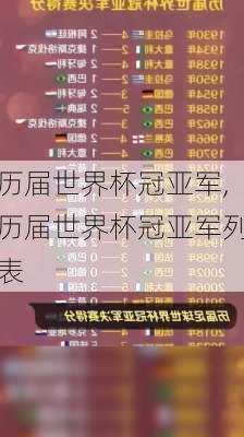 历届世界杯冠亚军,历届世界杯冠亚军列表