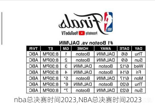 nba总决赛时间2023,NBA总决赛时间2023