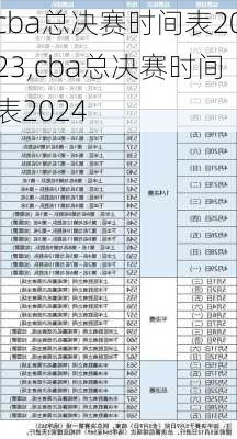 cba总决赛时间表2023,cba总决赛时间表2024