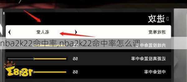 nba2k22命中率,nba2k22命中率怎么调