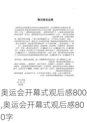 奥运会开幕式观后感800,奥运会开幕式观后感800字