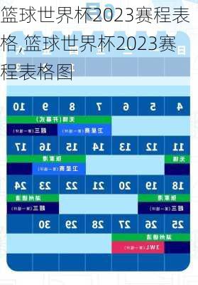 篮球世界杯2023赛程表格,篮球世界杯2023赛程表格图