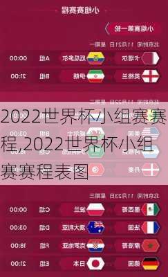 2022世界杯小组赛赛程,2022世界杯小组赛赛程表图