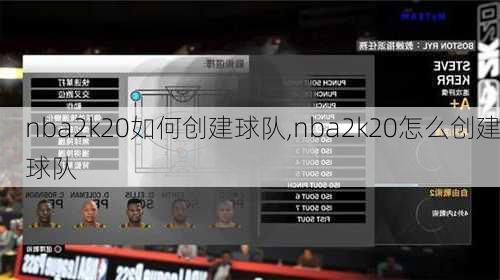 nba2k20如何创建球队,nba2k20怎么创建球队