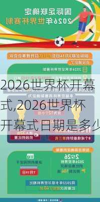 2026世界杯开幕式,2026世界杯开幕式日期是多少