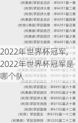 2022年世界杯冠军,2022年世界杯冠军是哪个队