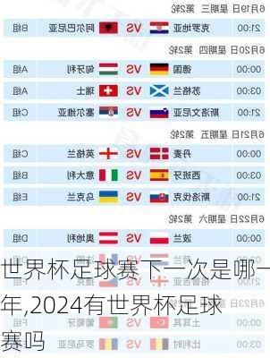 世界杯足球赛下一次是哪一年,2024有世界杯足球赛吗