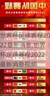 世界杯足球赛程2022最新消息,世界杯足球赛程2022最新消息视频