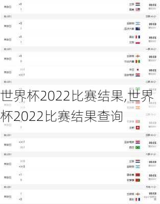 世界杯2022比赛结果,世界杯2022比赛结果查询