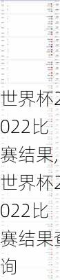 世界杯2022比赛结果,世界杯2022比赛结果查询