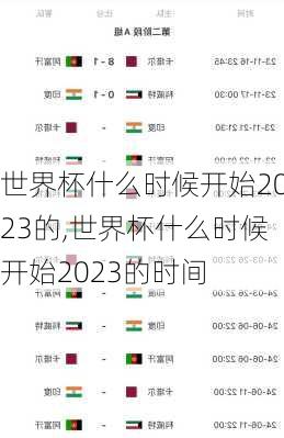 世界杯什么时候开始2023的,世界杯什么时候开始2023的时间