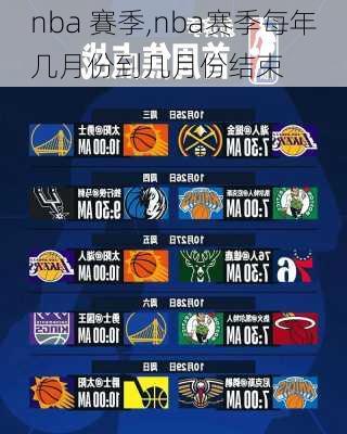 nba 賽季,nba赛季每年几月份到几月份结束