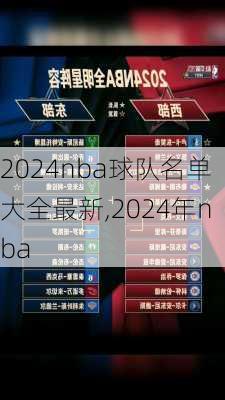 2024nba球队名单大全最新,2024年nba