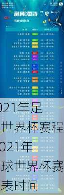 2021年足球世界杯赛程,2021年足球世界杯赛程表时间