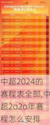 中超2024的赛程表全部,中超2o2o年赛程怎么安排