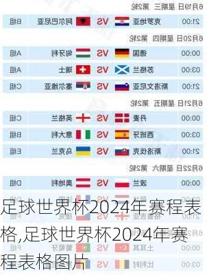 足球世界杯2024年赛程表格,足球世界杯2024年赛程表格图片