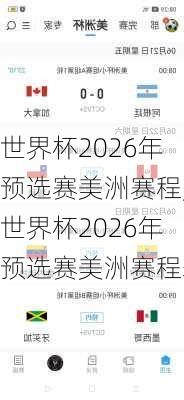 世界杯2026年预选赛美洲赛程,世界杯2026年预选赛美洲赛程表