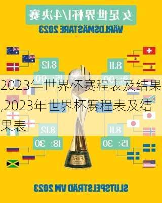 2023年世界杯赛程表及结果,2023年世界杯赛程表及结果表