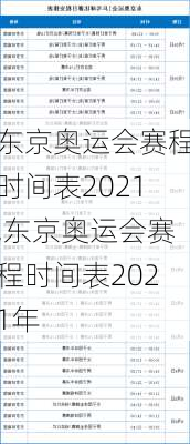 东京奥运会赛程时间表2021,东京奥运会赛程时间表2021年