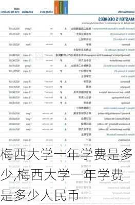 梅西大学一年学费是多少,梅西大学一年学费是多少人民币