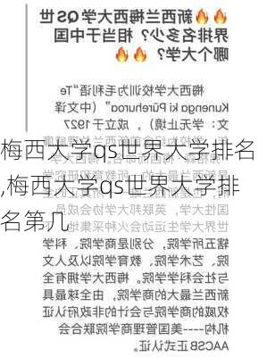 梅西大学qs世界大学排名,梅西大学qs世界大学排名第几