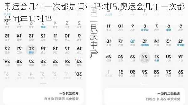 奥运会几年一次都是闰年吗对吗,奥运会几年一次都是闰年吗对吗